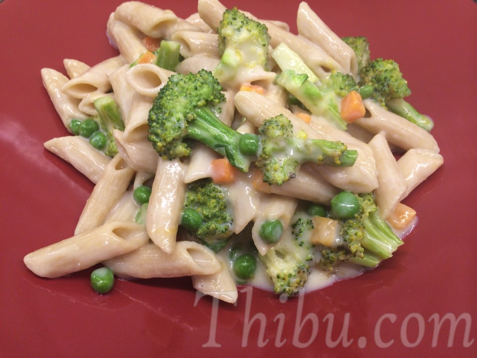 Cheddar Cheese Sauce Pasta With Veggies Thibu Times