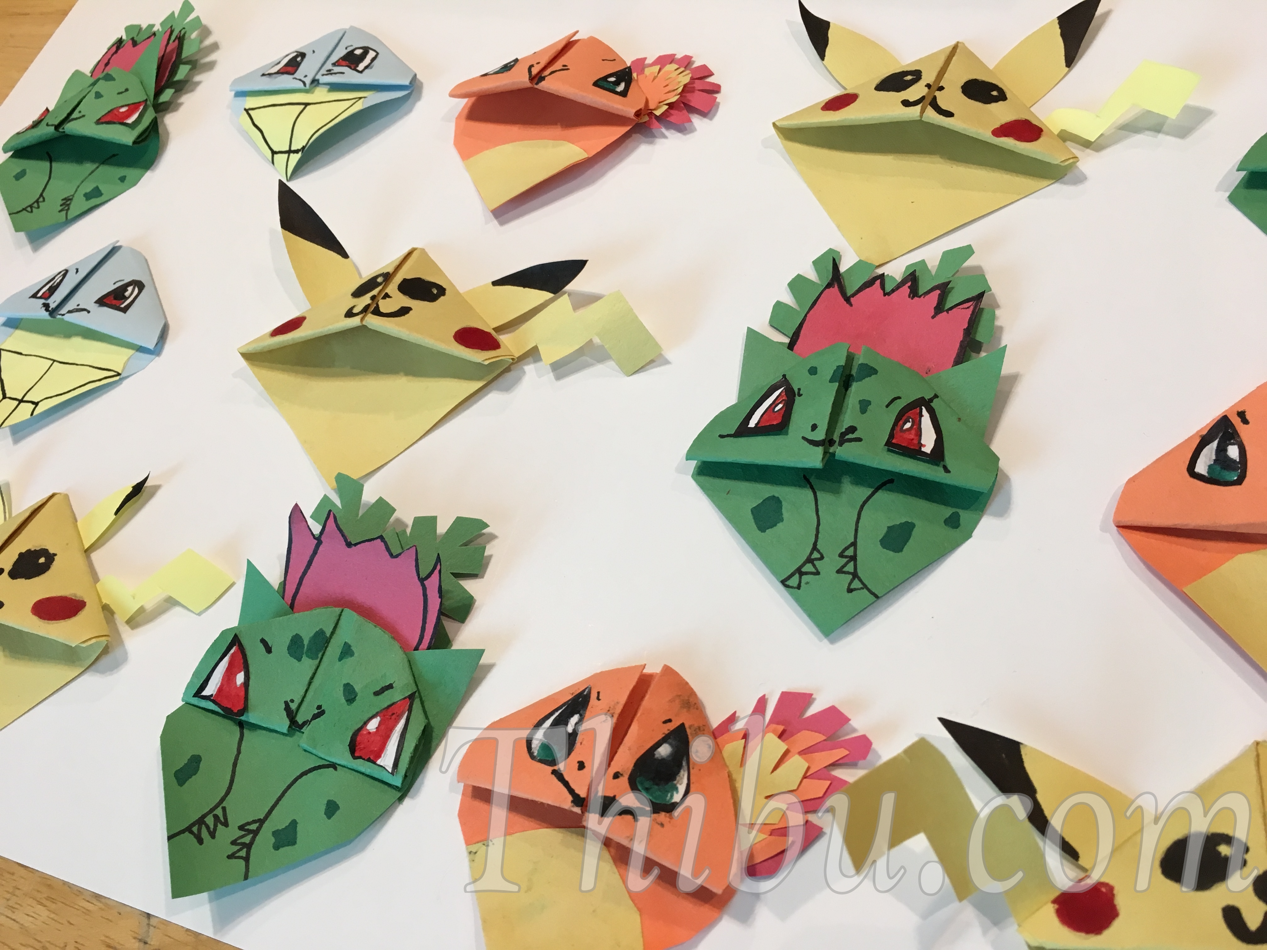 pokemon origami bookmark